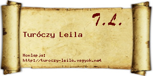 Turóczy Leila névjegykártya